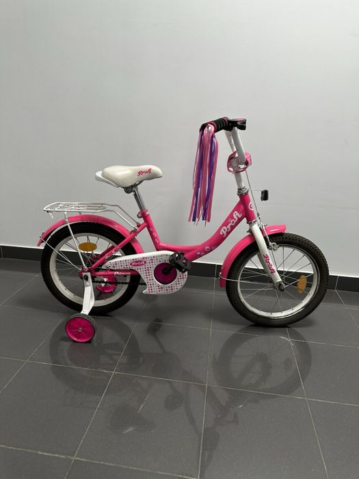 Детский двухколесный велосипед Profi Princess 16" розовый с корзинкой