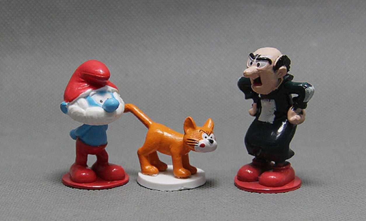 Figurki Smerfy zestaw 12 sztuk urodziny tort gargamel klakier