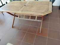 Mesa madeira 150+86 cm