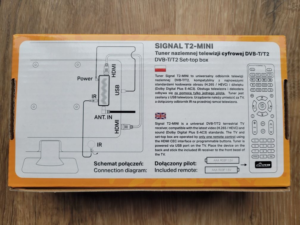 Nowy Dekoder / tuner telewizji cyfrowej SIGNAL T2-MINI