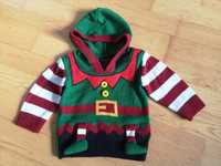 Świąteczny Sweterek Dziecięcy/Niemowlęcy firmy NEXT, r 68, 3-6 miesięc