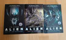 Książki Alien, trylogia, wydanie angielskie.