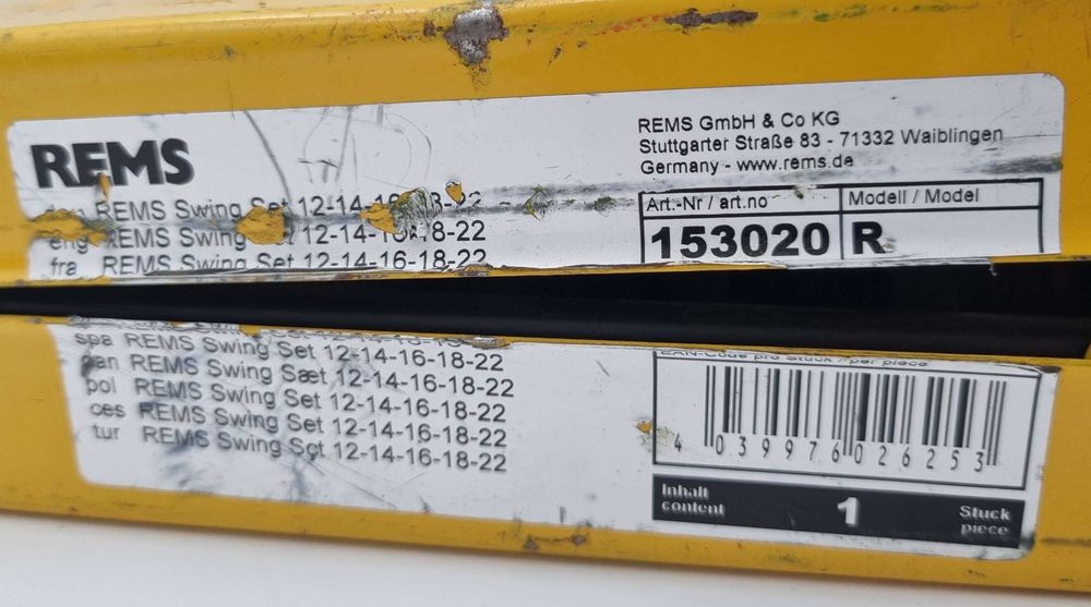 Giętarka Rems Swing Set NR 153020