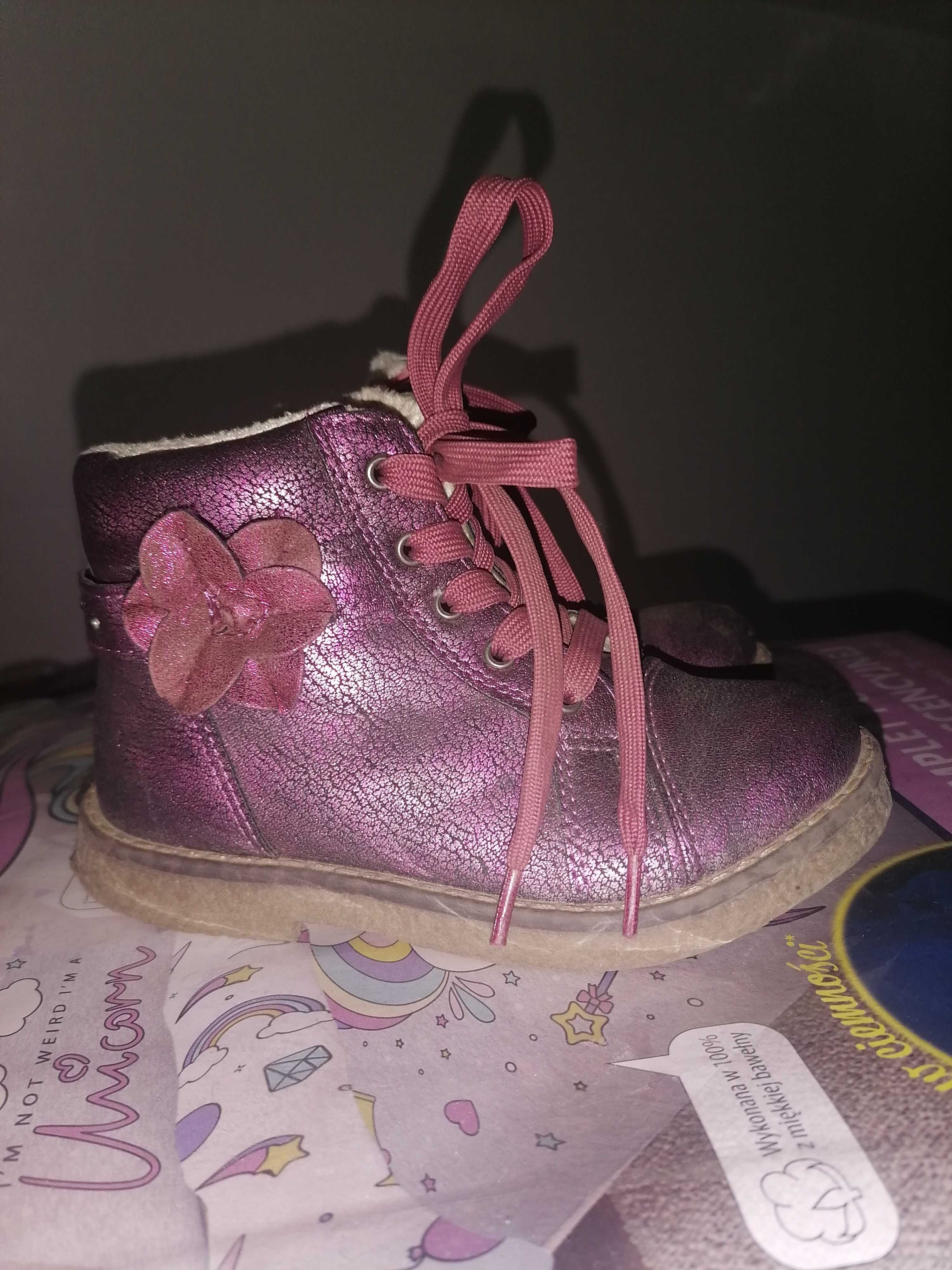 Buty botki jesienne dla dziewczynki 26