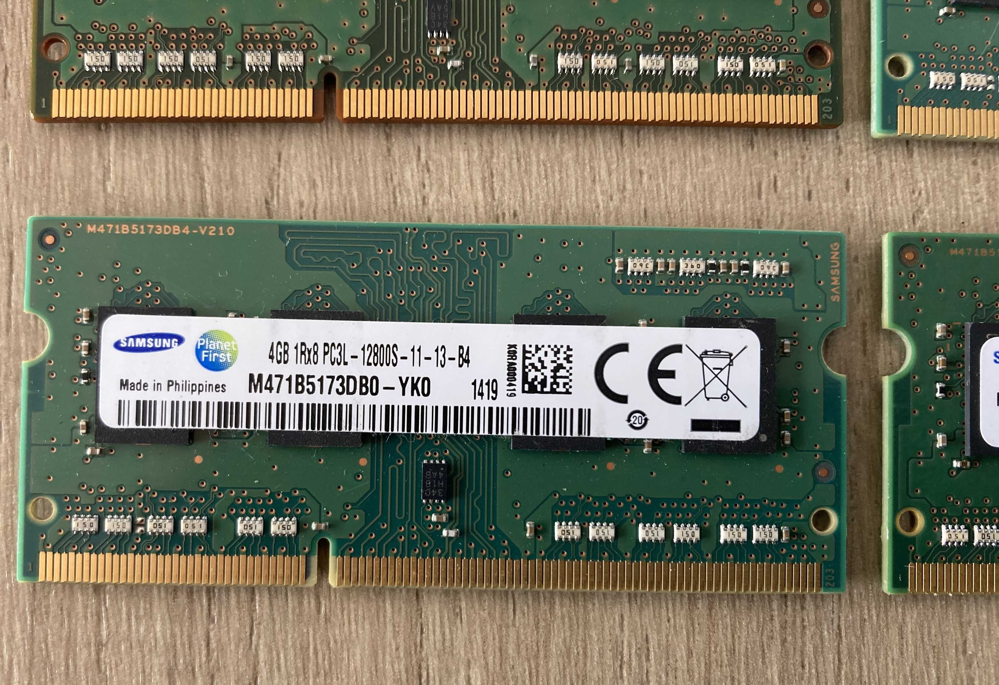 Samsung ram DDR3 4GB 1RX8 PC3L-12800S 1600 MHz