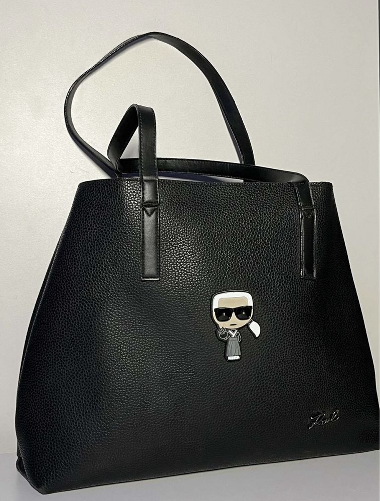 Karl Lagerfeld Czara Skórzana Torba Shopper