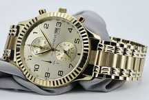 Złoty zegarek z bransoletą męski 14k Geneve mw007y&mbw012yo Katowice