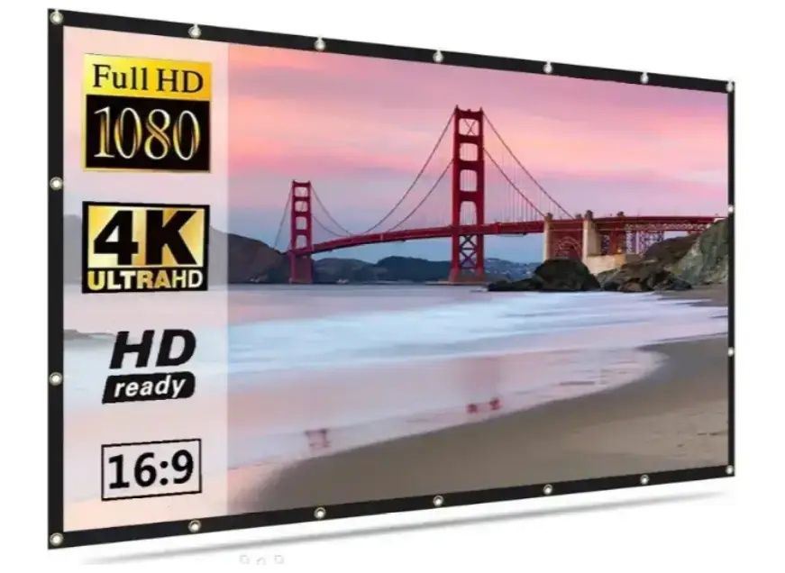 Портативний екран для проектора 120 дюймів (16:9) з люверсами