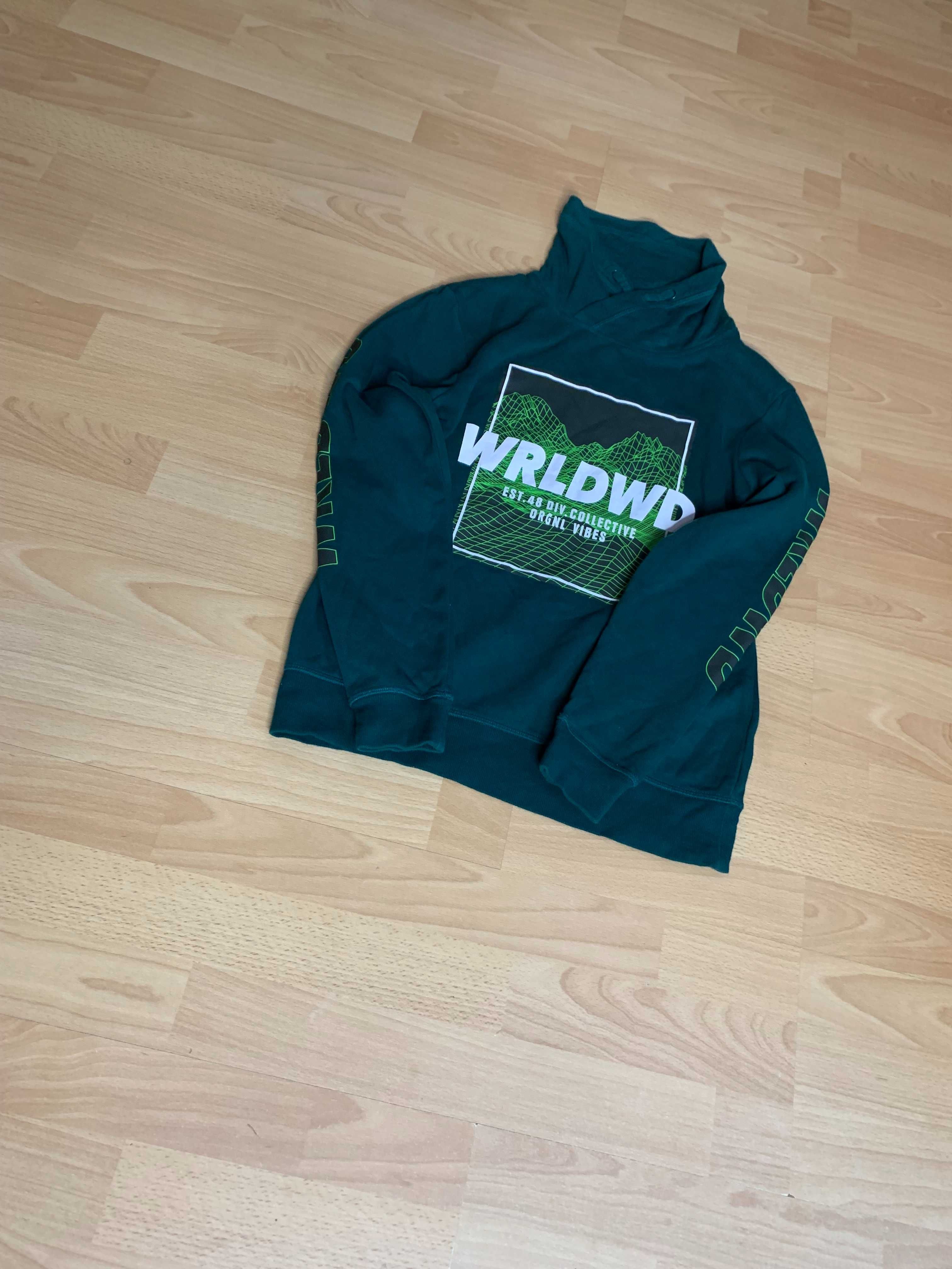 Bluza komin H&M butelkowa zieleń