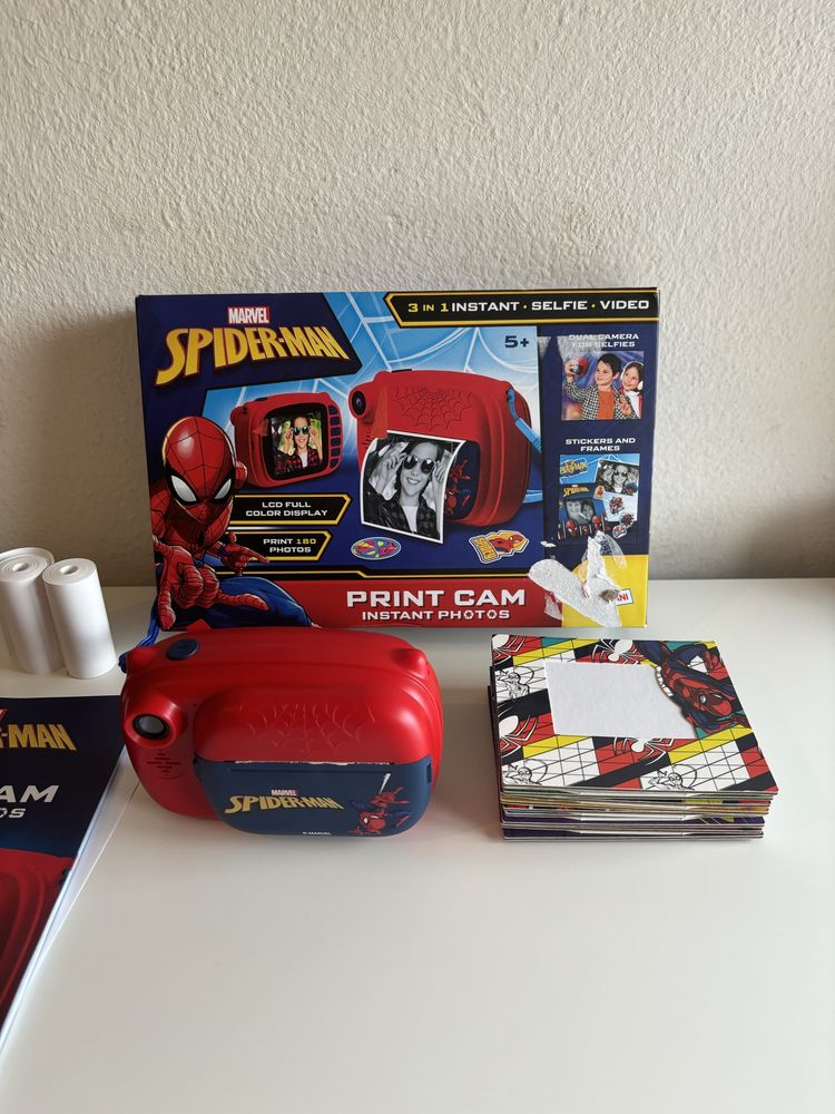 Câmara Fotográfica Instantânea 3 em 1 Print CAM Spider-Man Lisciani