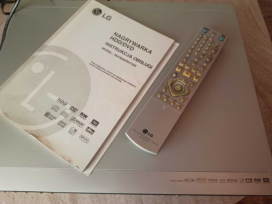 Odtwarzacz DVD nagrywarka LG pilot instrukcja hdd