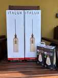 Italux Levie nowe dwie lampy w zestawie z żarówkami
