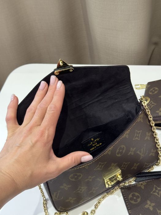 Набір подарунковий Louis Vuittone Луі Вітон сумочка+гаманець+ключниця