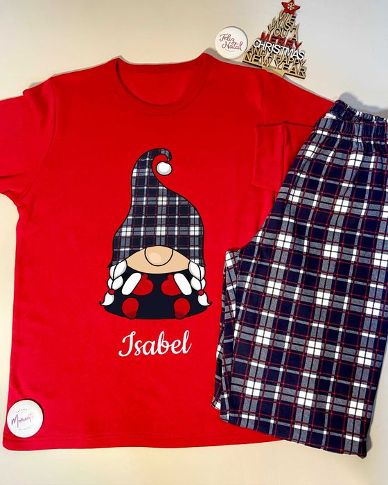 Pijamas cardados de Natal