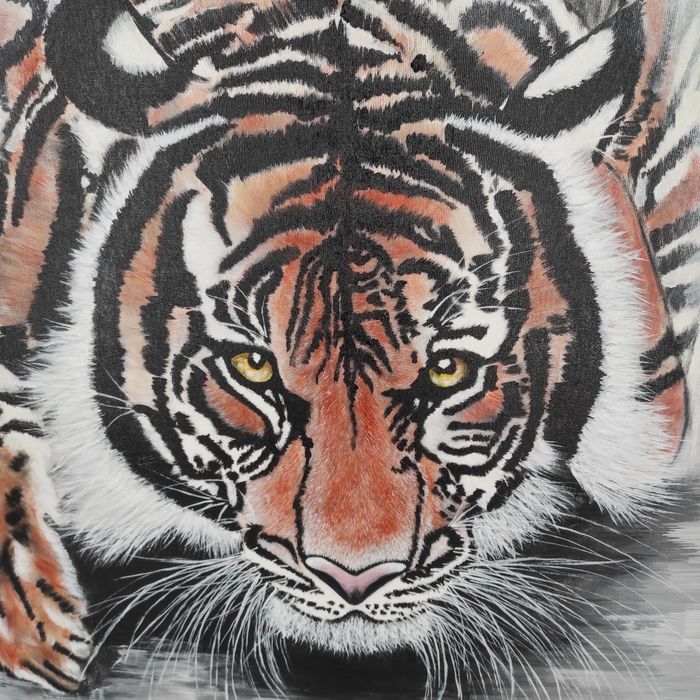 Duzy obraz akrylowy na plotnie tygrys