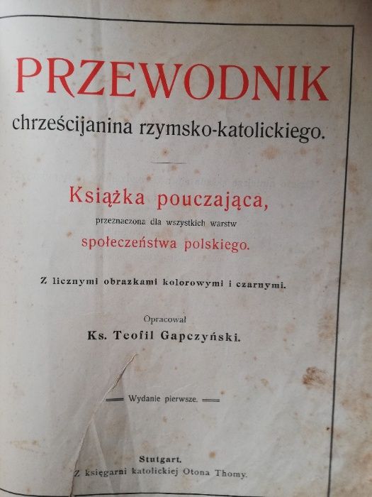 Przewodnik katolicki 1905 antyk