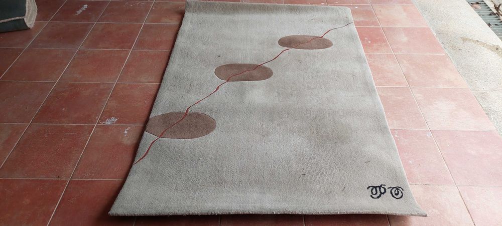 conjunto de tapetes em lã verdadeira