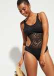 B.P.C kostium kąpielowy monokini czarny ażurowy r.38