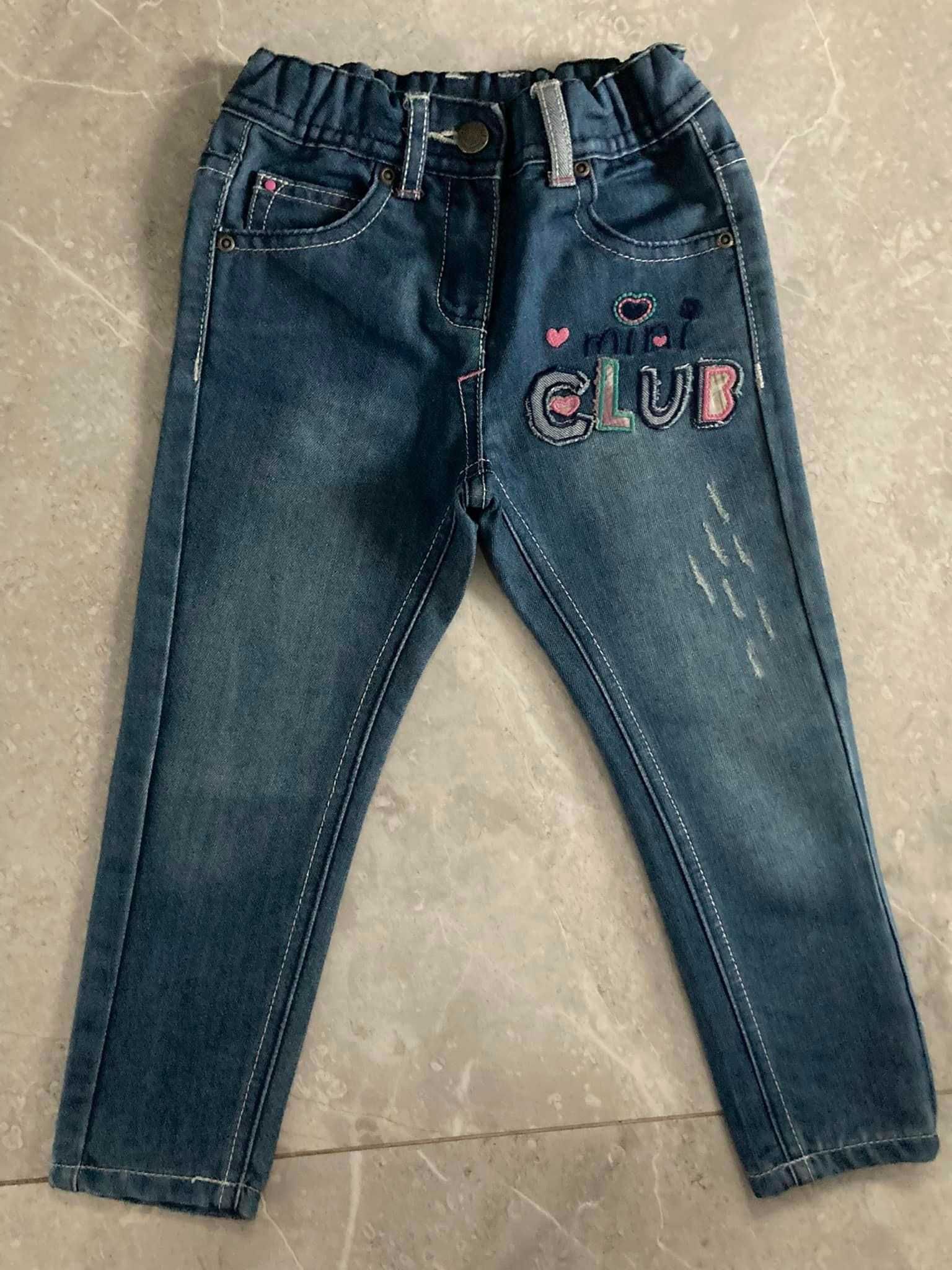 92 cool club jeansowe rurki nadruk wyszywane wzory