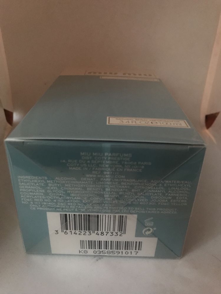 MIU MIU L,Eau Rosee 100 ml