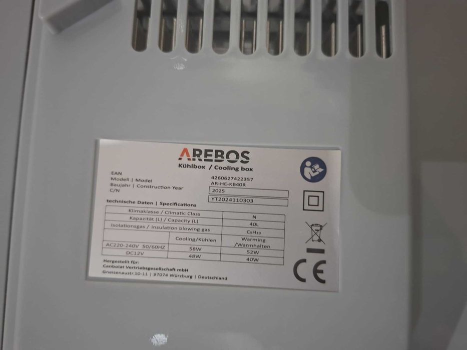 Lodowka termoelektryczna 40l Arebos