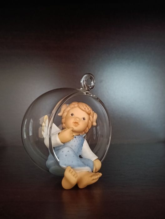 figurka aniołek bombka Goebel Nina i Marco szklana kula