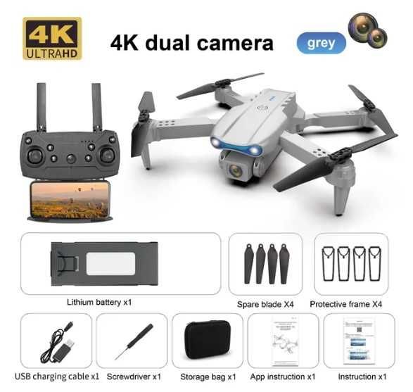 ZHENDUO E99 Pro zdalnie sterowany Mini Dron 4K dual dwie kamery