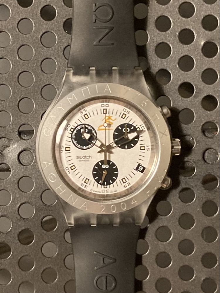 SWATCH Irony Diaphane, MARATHON CHRONOGRAPH 2004 ATHENS OLYMPICS.