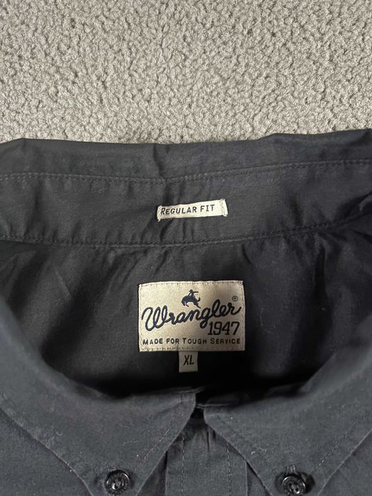 Koszula Wrangler XL Czarna Długi Rękaw Haft Vintage Bawełniana