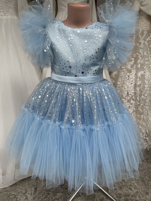 Сукня сніжинка , сукня для дівчинки 3-5 років , святкова сукня