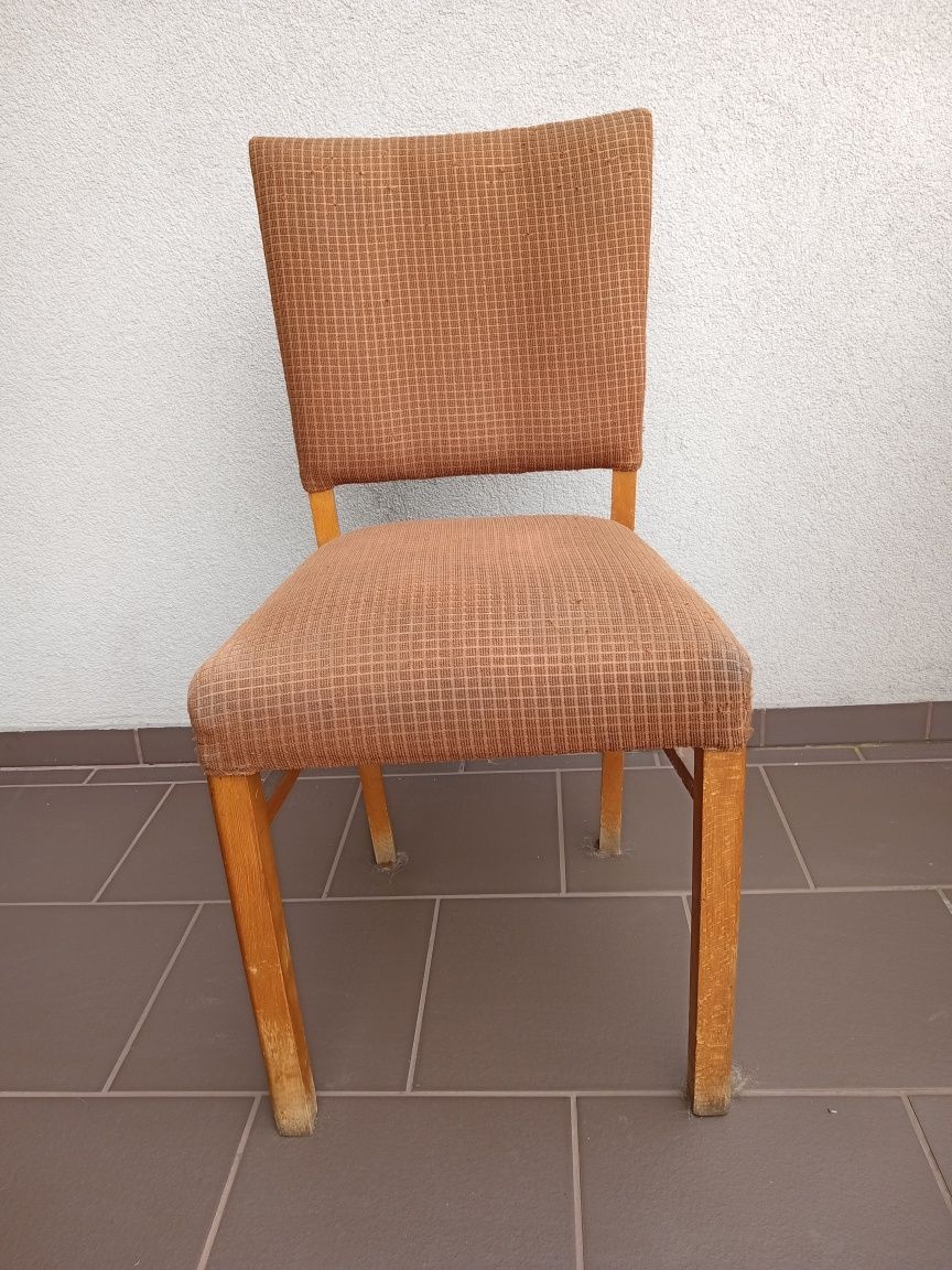 Krzesło drewniane PRL/5 sztuk