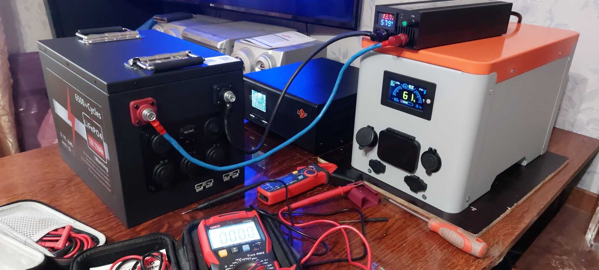 LiFePO4 Акумулятор 12v 150Аh 1920Wh 100A Bluetooth Bms 6500+ Cycles