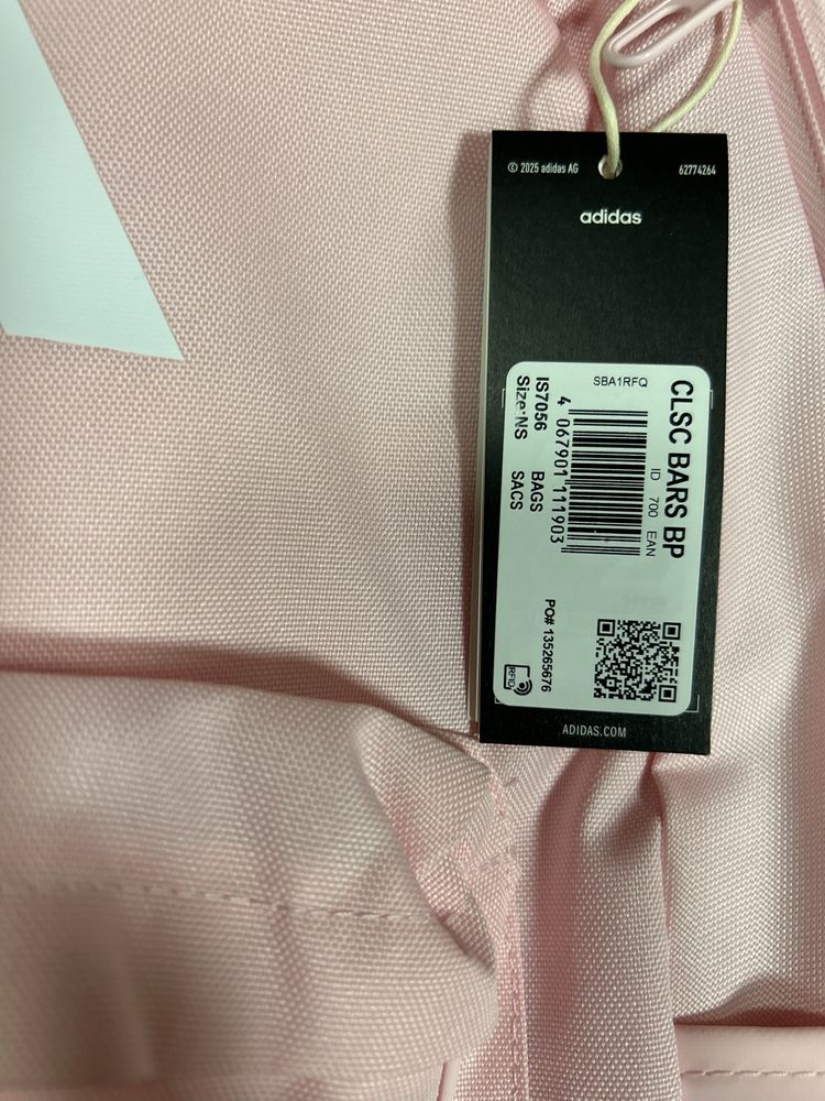 Plecak adidas dla dziewczynki lekki pojemny rozowy