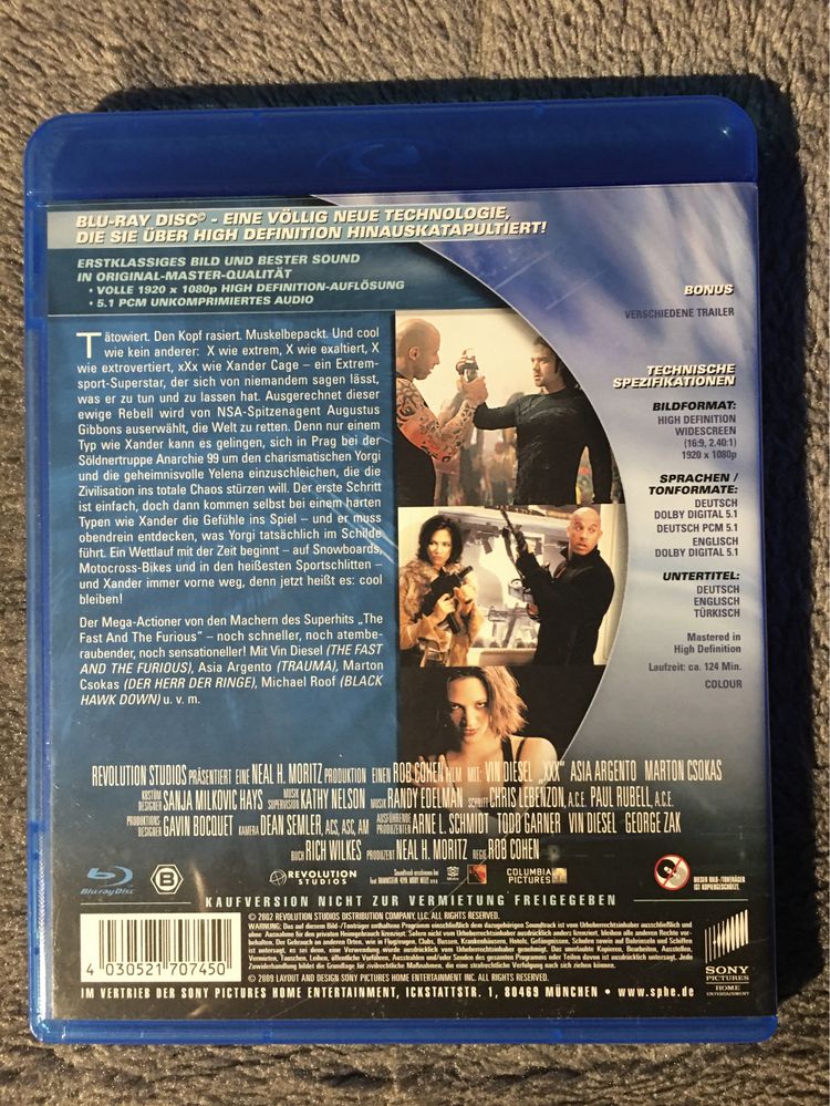 XXX Triple X Blu ray