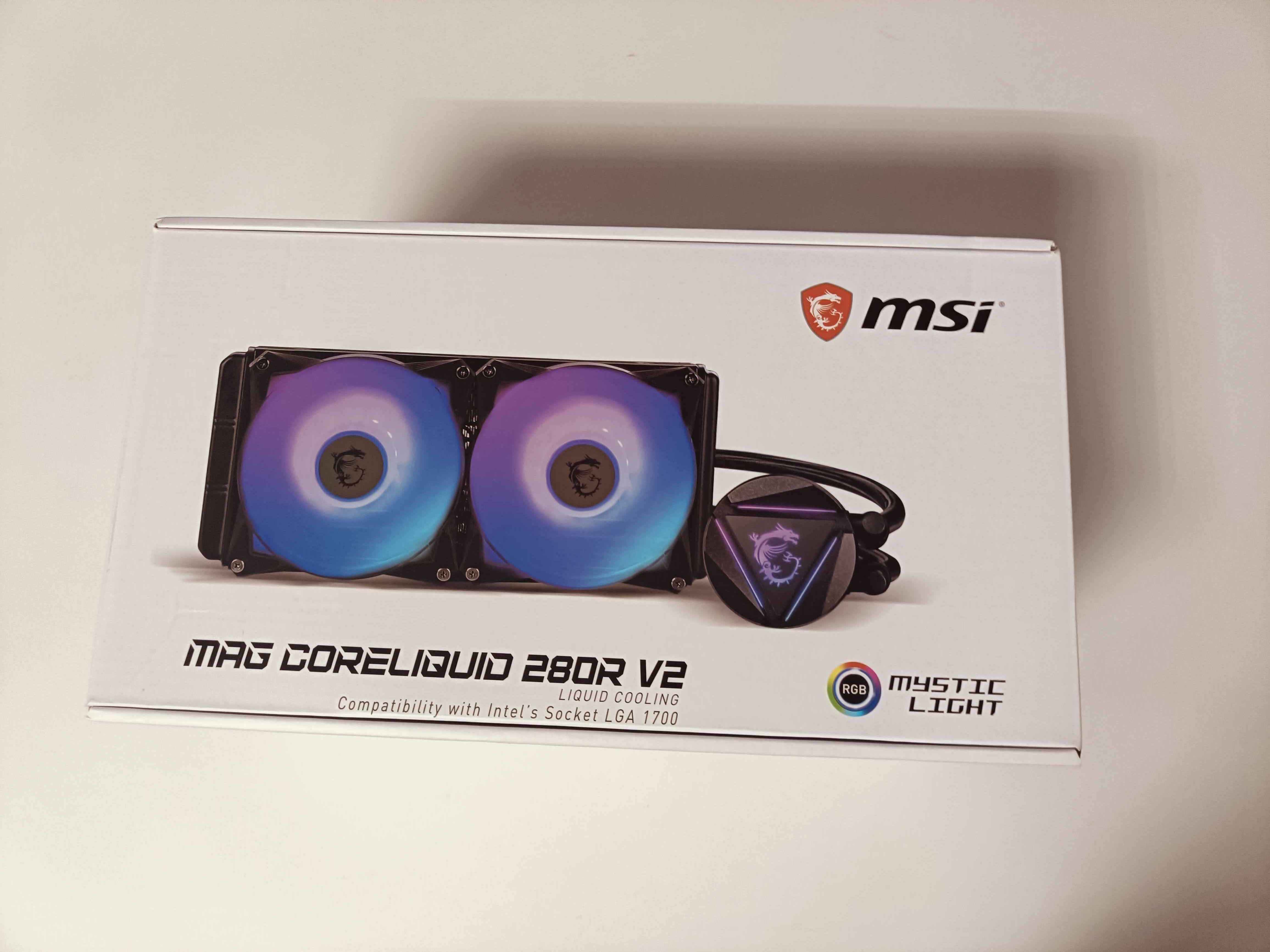 Chłodzenie wodne AIO MSI MAG Coreliquid 280r v2 2x140mm Nowe