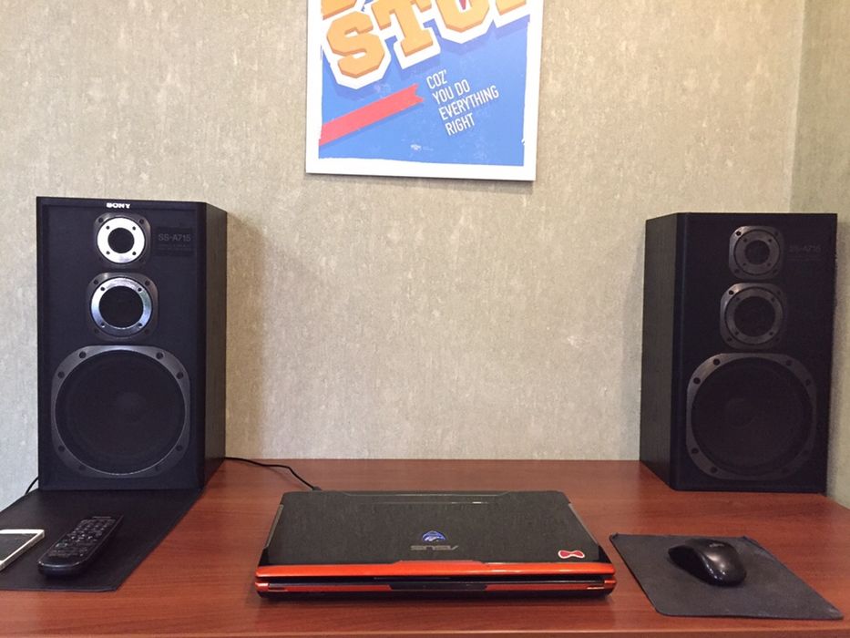 Колонки SONY SS-A715 100w + Ресивер Pioneer VSX-409RDS (комплектом)