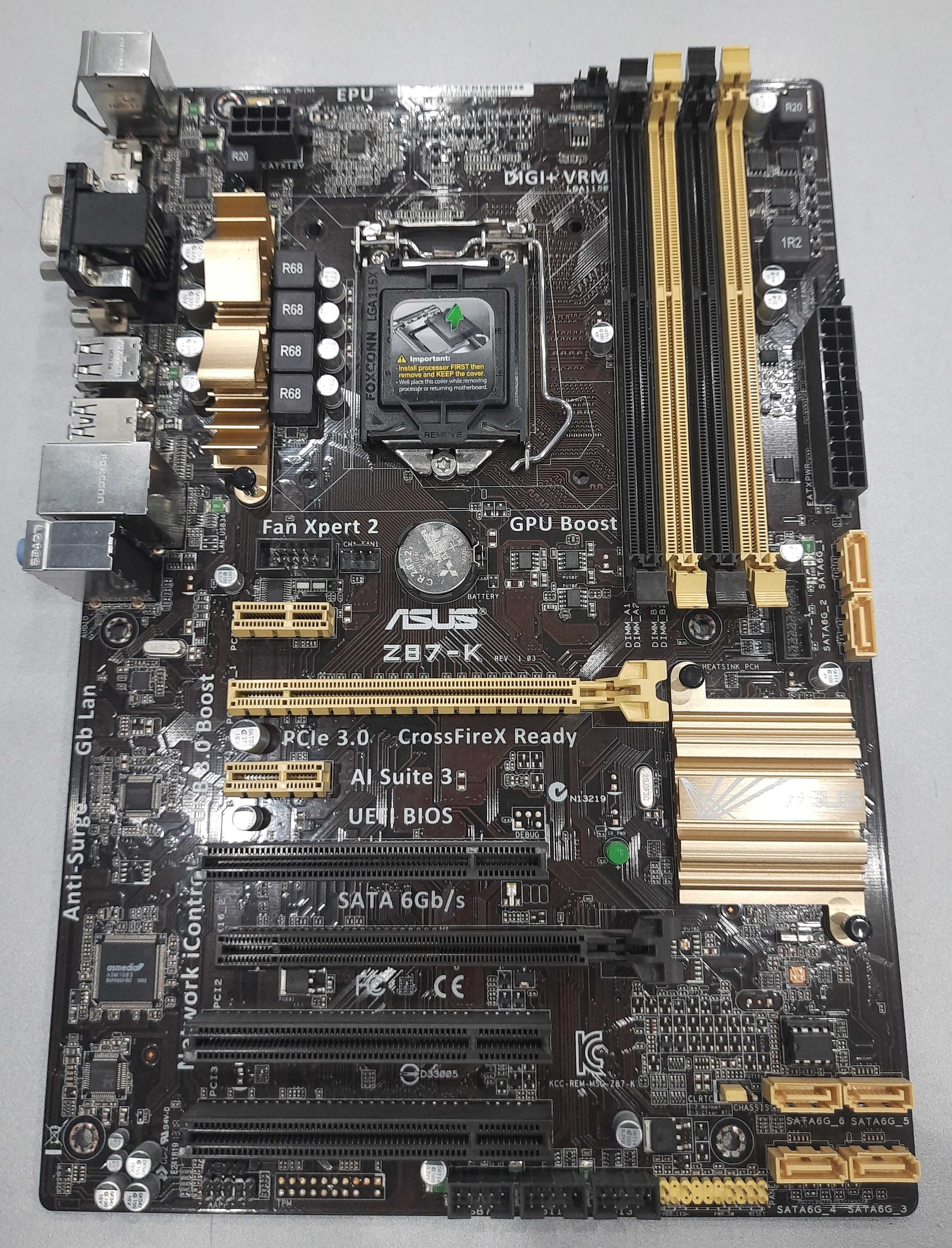 ГАРАНТІЯ материнська плата ASUS Z87-K Intel Z87 LGA1150 4xDDR3 2933Mhz