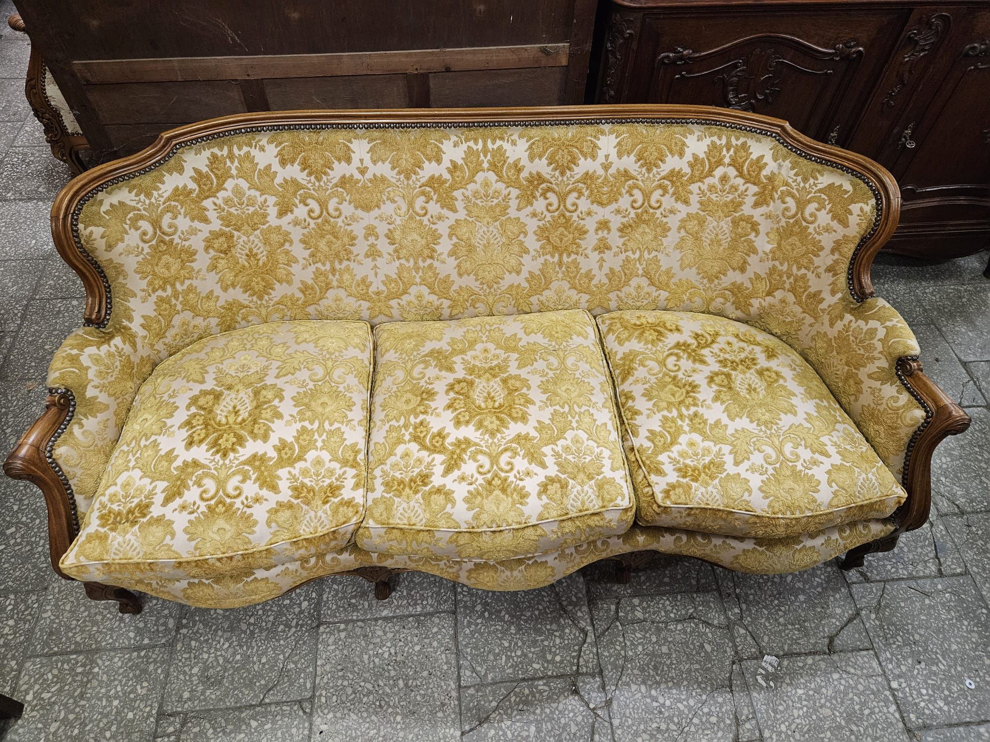 Francuski Komplet Ludwikowski sofa i 2 fotele