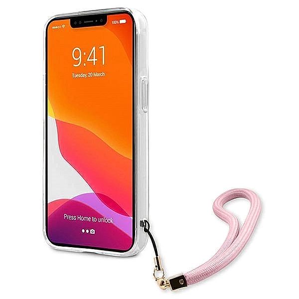 Etui Guess Camo Strap Collection na iPhone 13 Pro Max - różowe