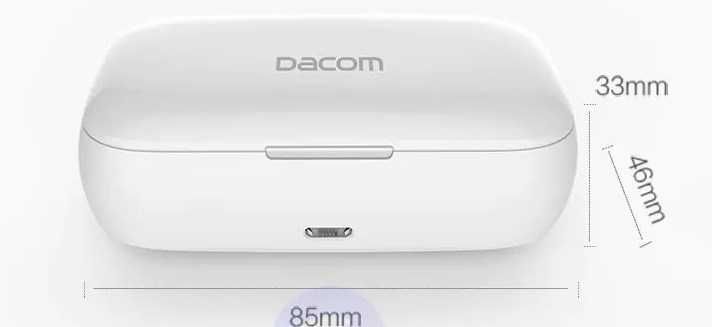 Беспроводные Bluetooth наушники Dacom TWS GF8 Gold, с шумоподавлением.