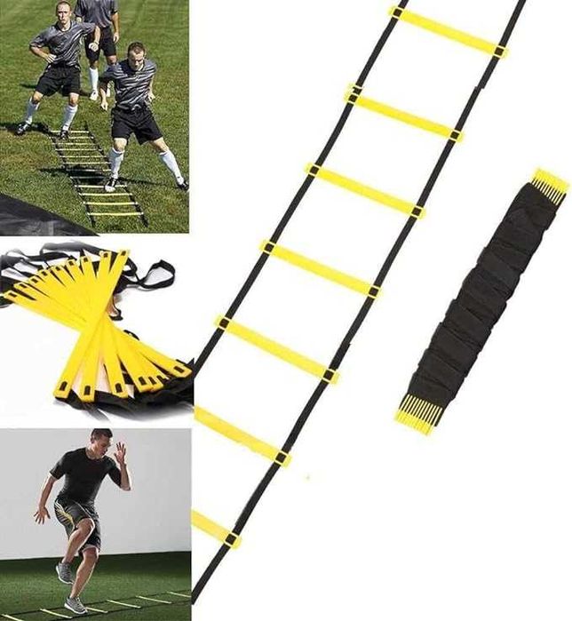 Drabinka treningowa gimnastyczna do ćwiczeń 6m 12 szczebli regulowana