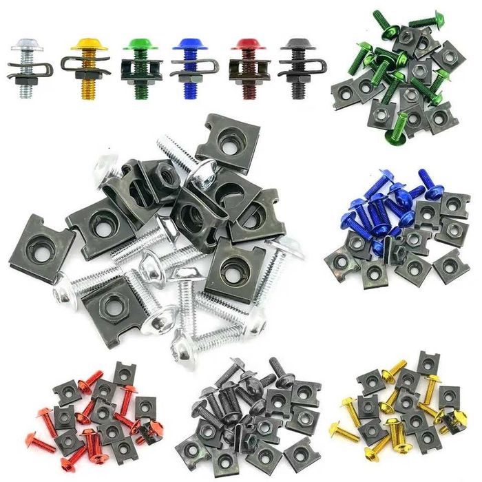 Molas metálicas (5 unidades) parafusos carenagens - M6 x 16 mm