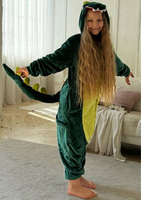 Піжама кігурумі зелений дракон,крокрдил .кигуруми зеленый дракон