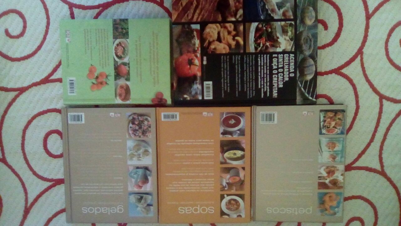 Livros de culinária"Tomate"SOPAS"Petiscos"GELADOS"Churrasco "