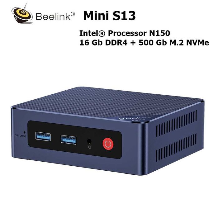 Міні ПК Beelink Mini S13 N150 16Gb 500Gb Intel N150/16Gb DDR4 / 500Gb