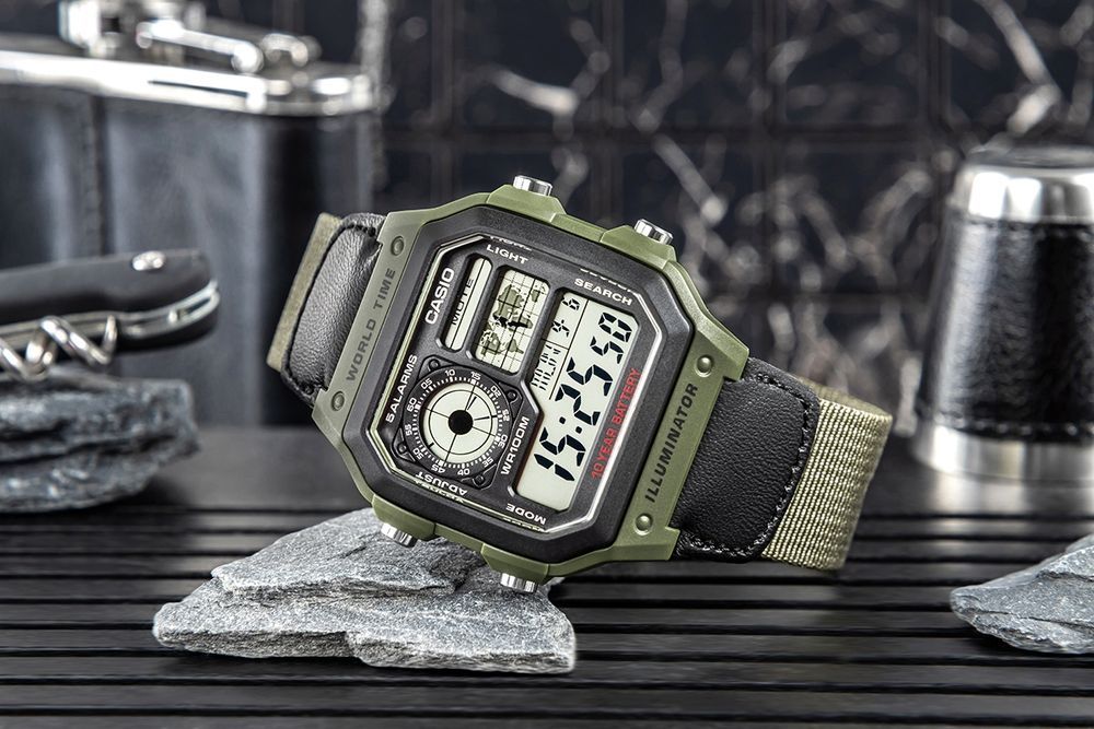 Zegarek Męski CASIO AE-1200WHB-3BVDF + BOX