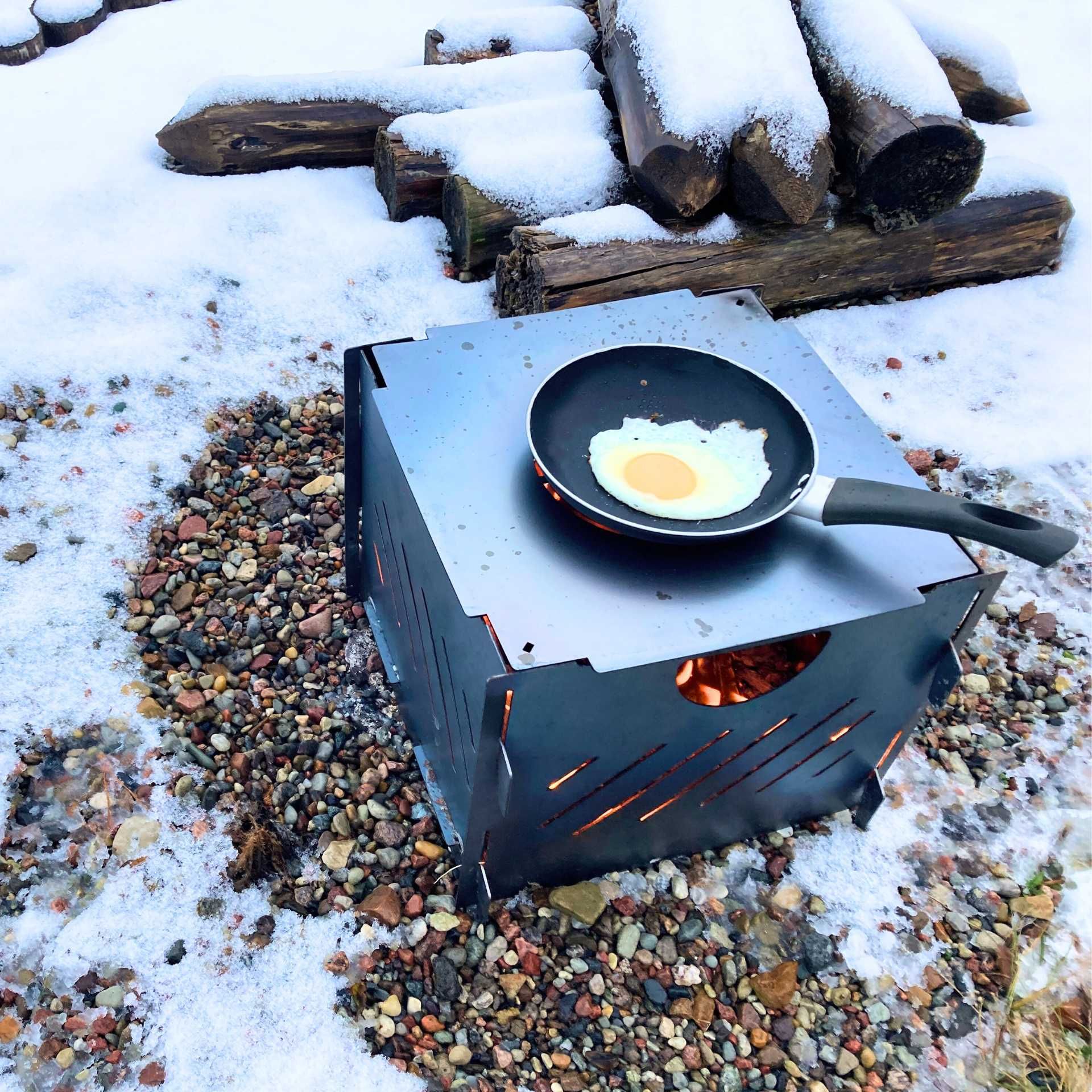 Przenośne Palenisko Big Alaskan Campfire. Do kampera/na działkę