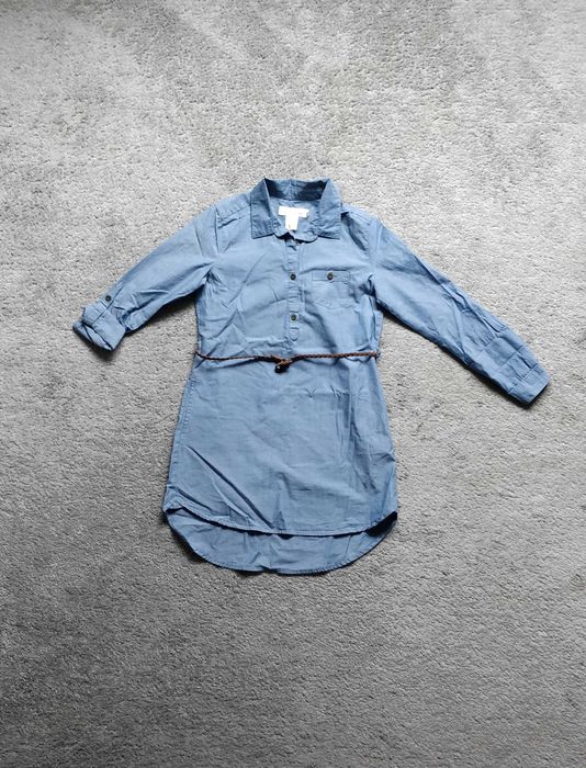 Tunika z paskiem H&M, rozmiar 140 cm, 9 – 10 lat, dziewczęca.
