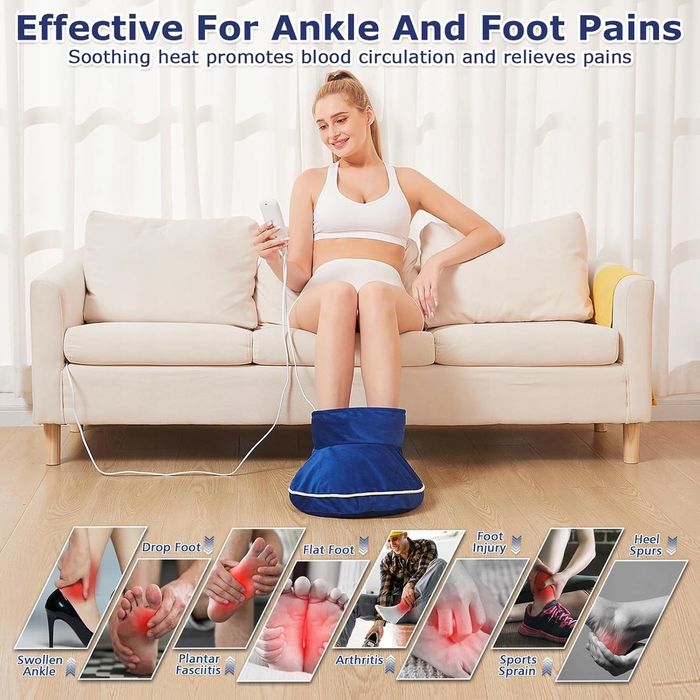 Elektryczny podgrzewacz do stóp, 30-70°C, automatyczne wyłączanie