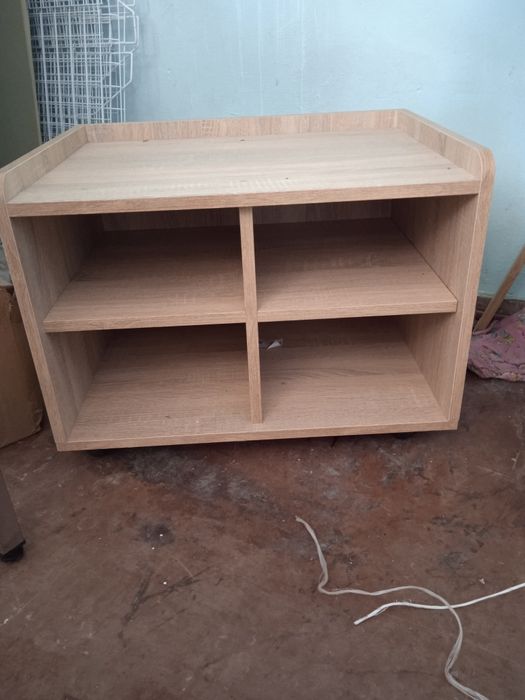 Стелаж- тумбочка дерев'яний (Ш:600; Г:450,В:450/колір:дуб солома)